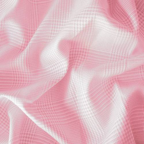 Pink/White Wool/Silk Blend Glen Plaid Suiting 83422