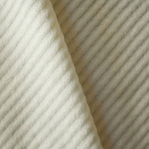 Natural White Wool Blend Brushed Textured Twill Jacketing 83312