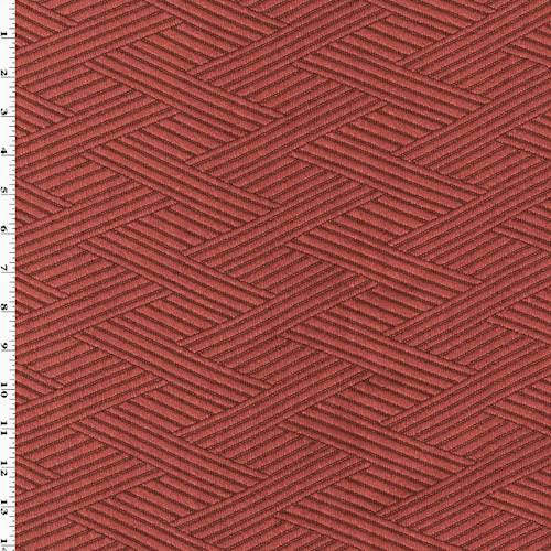 *9 1/3 YD PC--Red Multi Diamond Jacquard Home Decorating Fabric DFWX1437-X