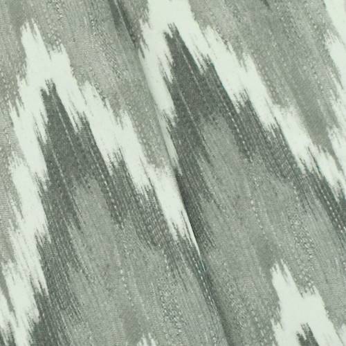 Tonal Gray/White Indoor/Outdoor Ikat Printed Decor Fabric DFW58361