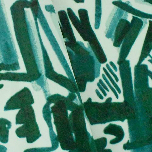 Mist/Green Indoor/Outdoor Abstract Miami Print Decor Fabric DFW58368