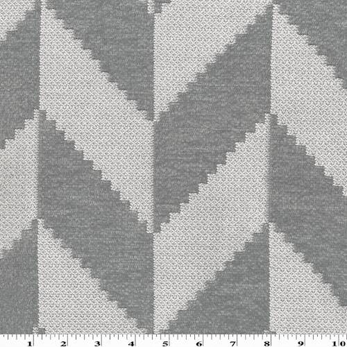 *4 YD PC--Gray/White Chevron Chenille Damask Home Decorating Fabric