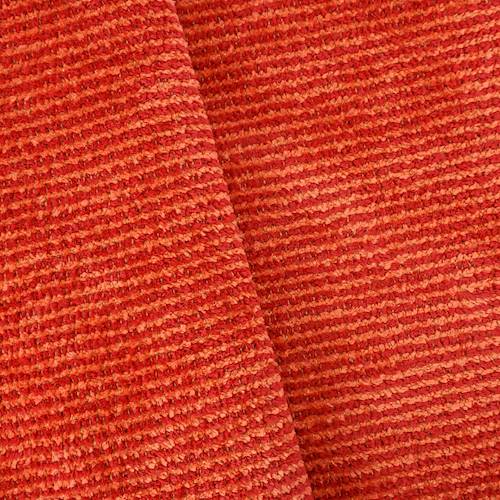 Red/Deep Apricot Indoor/Outdoor Chenille Stripe Decor Fabric DFW58396