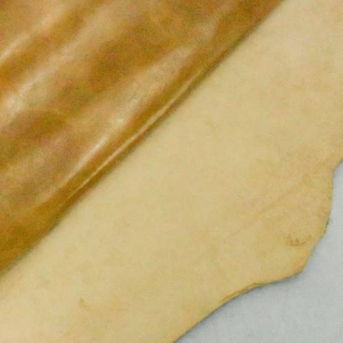 Tanned Beige Glossy Leather Hide HIDE558