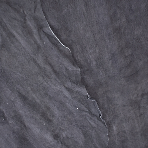 Ash Gray Textured Suede Leather Hide
