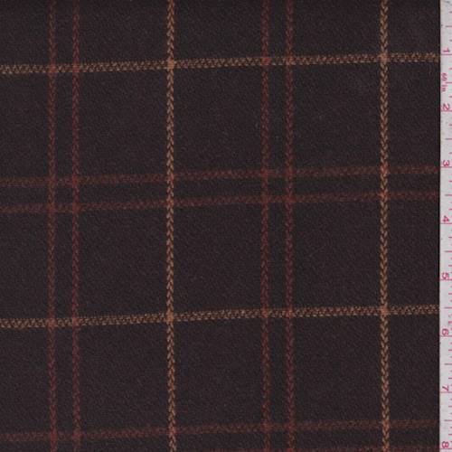 Brown/Caramel/Multi Wool Blend Plaid Jacketing 83729
