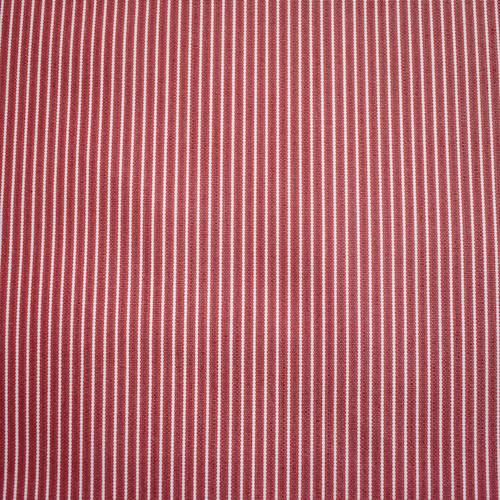 Geranium Red/Multi Indoor/Outdoor Ticking Stripe Deco Fabric DFW58453