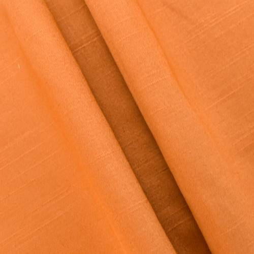 *6 1/2 YD PC -- Luxe Orange Satin-Like Slubbed Woven Home Decorating Fabric DFWX1534-X