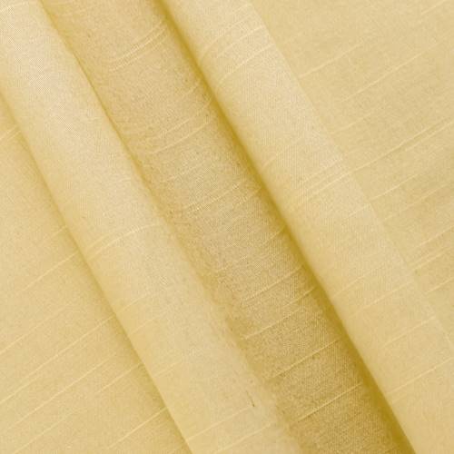 *6 3/4 YD PC -- Antique Yellow Satin-Like Slubbed Woven Home Decorating Fabric DFWX1538-X