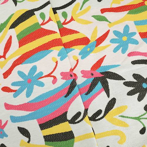 Pink/Green/Multi Abstract Animal Jacquard Decorating Fabric DFW58528