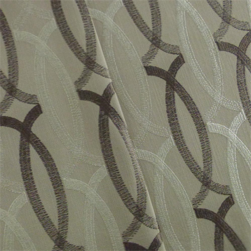 *3 YD PC--Brown/Ivory Lattice Embroidered Home Decorating Fabric