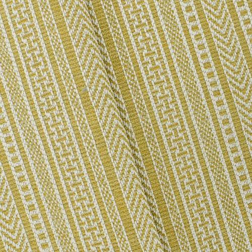 Golden Beige/White Tribal Stripe Woven Decorating Fabric DFW58582