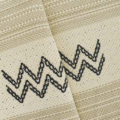 Storm Gray/Beige Ibarra Tribal Stripe Woven Decor Fabric DFW58611