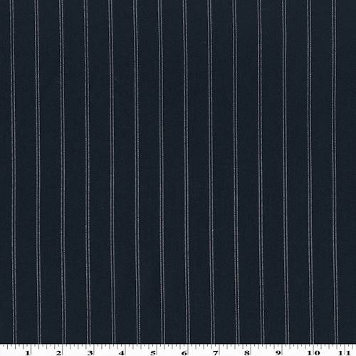 *7 1/2 YD PC--Dark Ink Blue/White Stripe Dobby Crepe Shirting