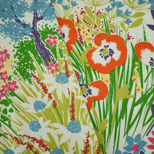 Pink/Ivory/Multi Floral Printed Cotton Canvas Decorating Fabric DFW58659