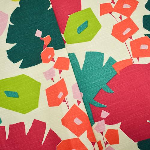 Orange/Multi Annie Selke Abstract Print Canvas Decor Fabric DFW58660