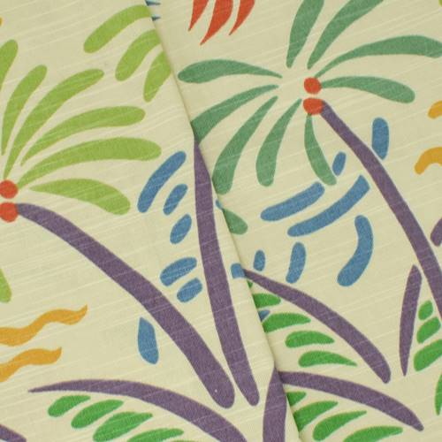 Beige/Multi P Kaufmann Tropical Print Canvas Decor Fabric DFW58667