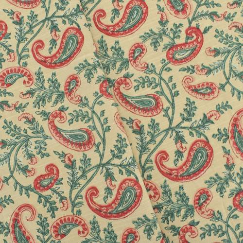 Fuchsia/Multi Waverly Paisley Print Canvas Decorating Fabric DFW58686