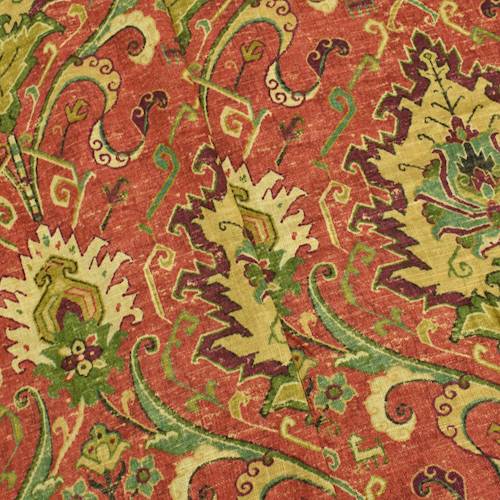 Antique Red/Multi Covington Karma Printed Slub Decor Fabric DFW58687
