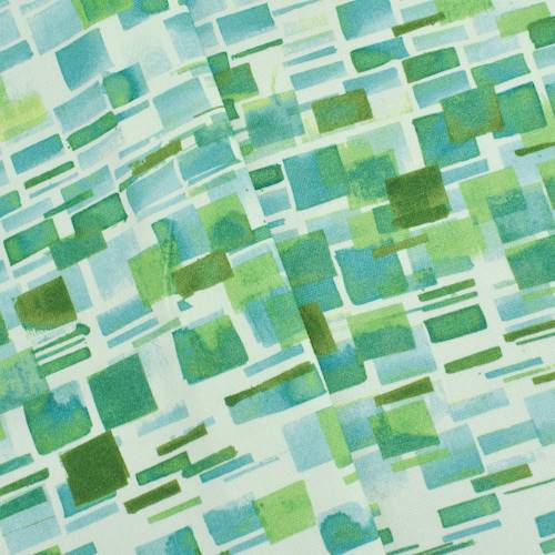 Teal/Multi Annie Selke Tiled Print Basketweave Decor Fabric DFW58702