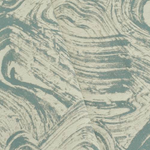 Water Teal/White Abstract Marble Jacquard Decorating Fabric DFW58740