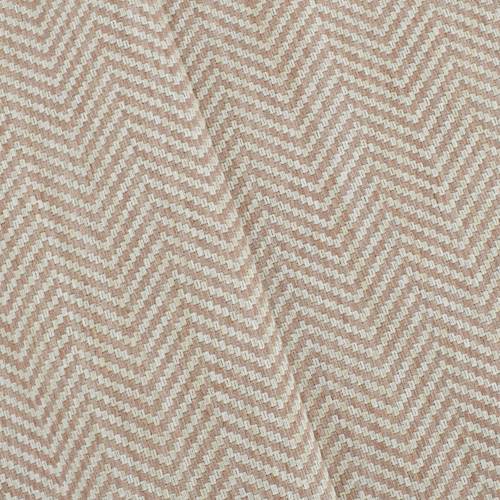 Tan Beige/Pearl Pixel Chevron Jacquard Decorating Fabric DFW58746