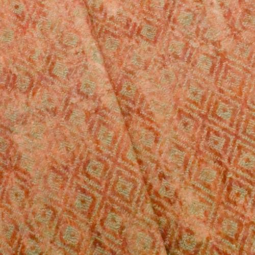 Rust Orange/Gold Diamond Jacquard Home Decorating Fabric DFW58774