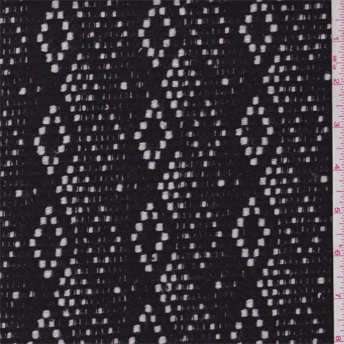 *1 YD PC--Black/White Diamond Boucle Coating