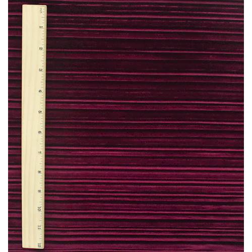 *2 1/2 YD PC--Red Burnout Pleat Velvet Knit