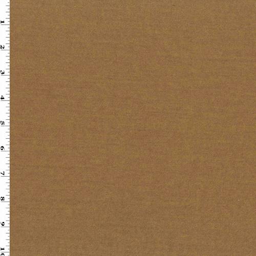 *1 YD PC--Peanut Brown Wool Blend Solid Jersey Knit