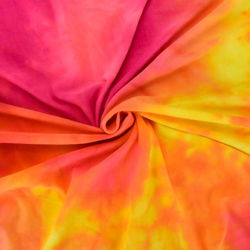 Neon/Orange/Multi Tie Dye Double Brushed Jersey Knit 84468