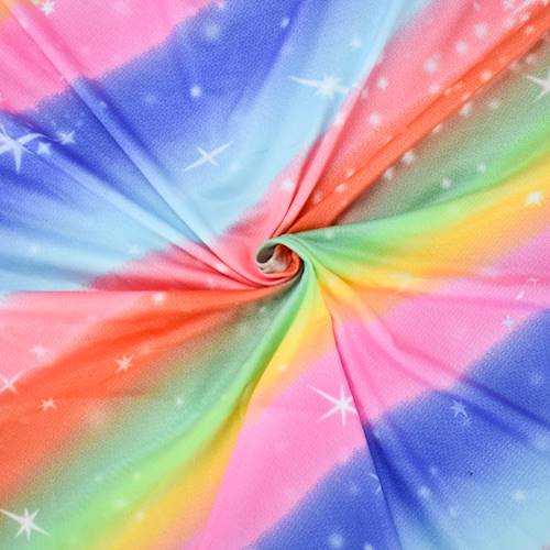 Rainbow Galaxy Digital Print DTY Brushed Knit 84828