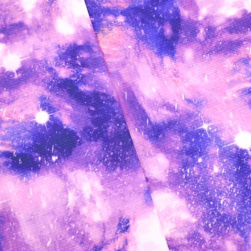 Purple/Pink/White Galaxy Digital Printed Bullet Knit 84869