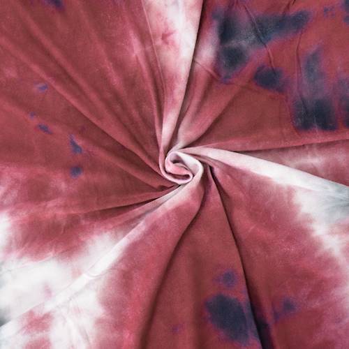 Wine/Mulberry/Black Tie Dye Rayon Jersey Knit 84835