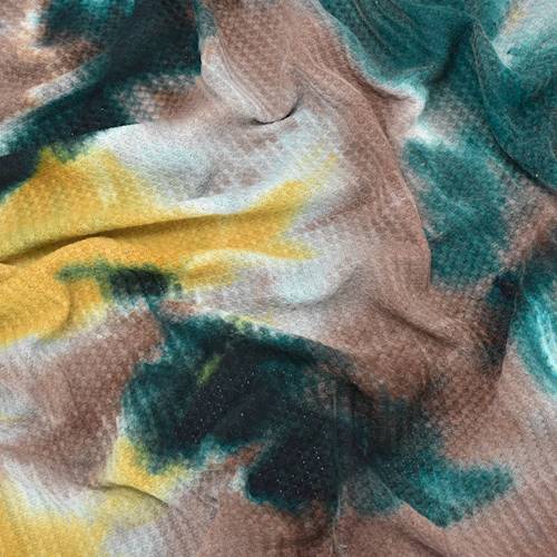 Hunter/Mustard/Mocha Tie Dye Waffle Knit 84801