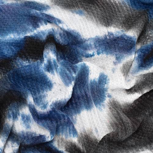 Navy Blue/Royal/Gray Tie Dye Waffle Knit 85007