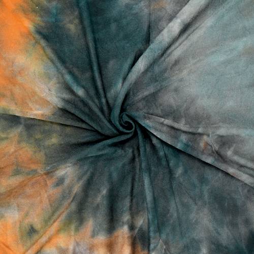 Deep Navy/Charcoal/Rust Tie Dye Rayon Jersey Knit 84842