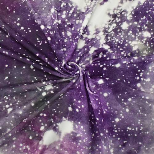 Lavender/Charcoal Galaxy Digital Printed DTY Brushed Knit 84846
