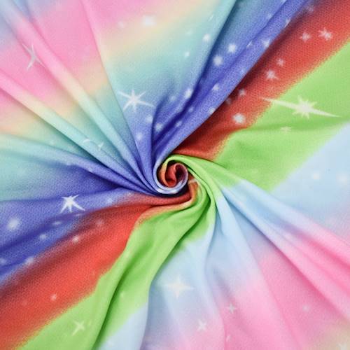 Lime Green/Pink/Multi Galaxy Stripe Printed DTY Brushed Knit 84851
