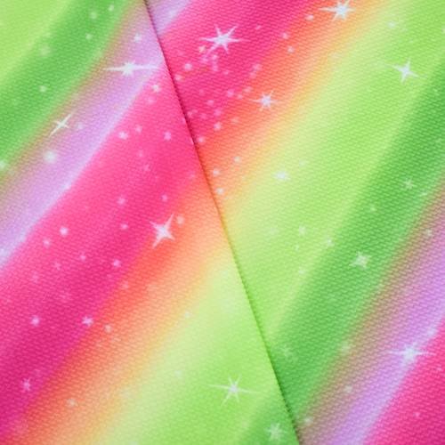 Hot Pink/Lime/Yellow Stripe Galaxy Digital Printed Bullet Knit 84864