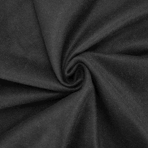 Basic Black Wool Blend Flannel Jacketing 70985