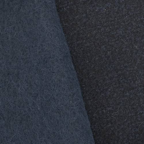 Darkest Navy Blue Textured Wool Blend Brushed Dobby Coating 71003