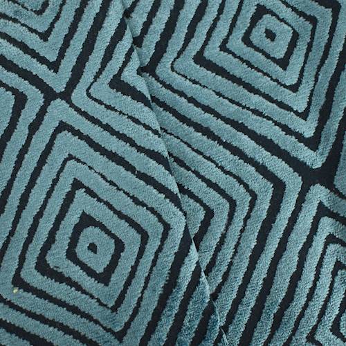 Navy/Blue Diamond Pile Velvet Home Decorating Fabric DFW58816