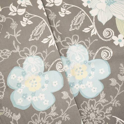 Gray/Teal/Multi Chris Stone Floral Print Canvas Decor Fabric DFW58826