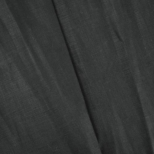 Deep Coal Black Chris Stone Glazed Linen Decorating Fabric DFW58837