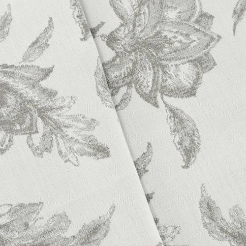 Gray/White Floral Double Jacquard Decorating Fabric DFW58844