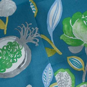 Fabric By The Yard Harmony TealWhite BirdGarden Print Canvas Decor Fabric