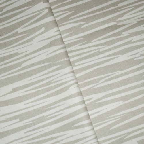 Taupe Beige/Ivory Abstract Stripe Printed Twill Decorating Fabric DFW58967