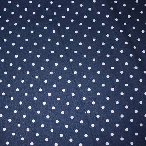 Navy Blue/White Premier Polka Dot Print Canvas Decor Fabric DFW58978