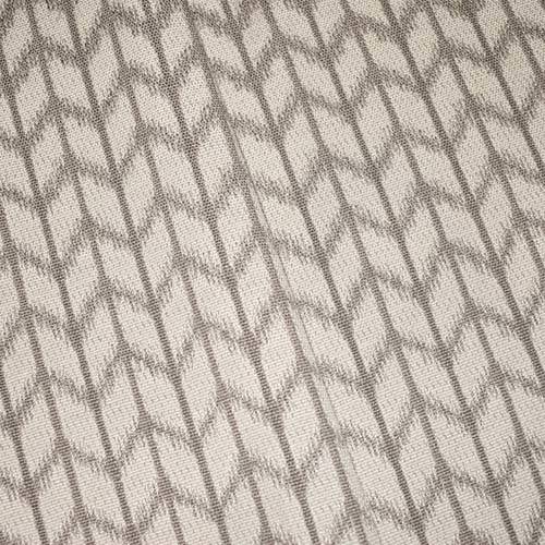 Off-White/Taupe Stripe Chevron Ikat Jacquard Decor Fabric DFW58983